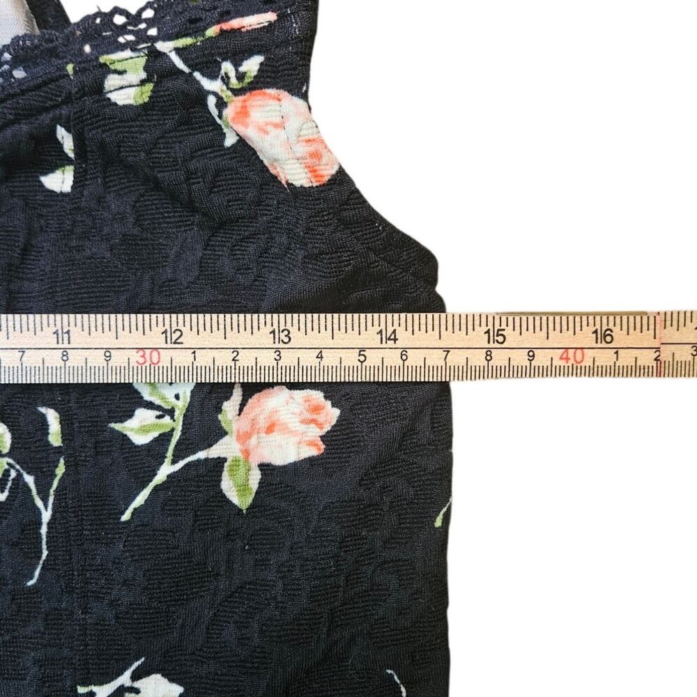 Kimchi Blue Black Floral Bustier Crop Top M - Picture 6 of 7